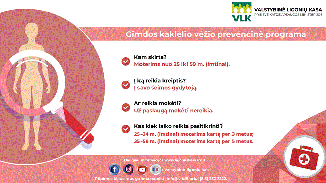 gimdos kaklelio vėžio prevencinė programa